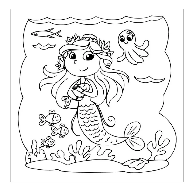 Прозрачные прозрачные штампы/силиконовые уплотнения Русалка Принцесса