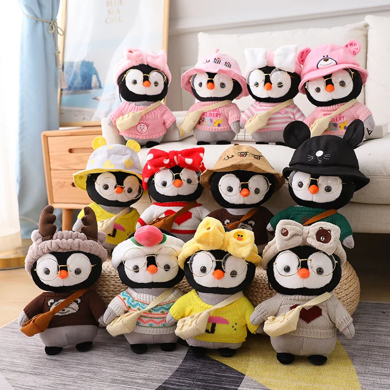 

30cm Dress Up Penguin Cute Plush Dolls Baby Cute Animal Soft Cotton Stuffed Home Soft Toys Sleeping Stuffed Toys Gift Kawaii