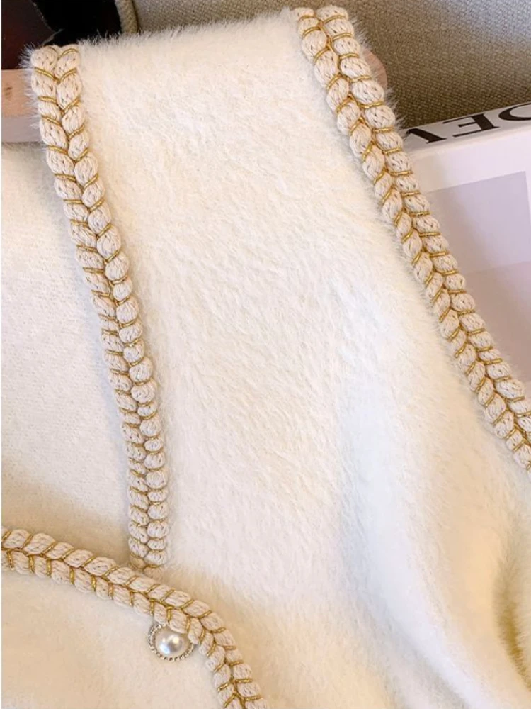 Короткий свитер Новинка осени вязаный жилет кардиган с V-образным вырезом модный