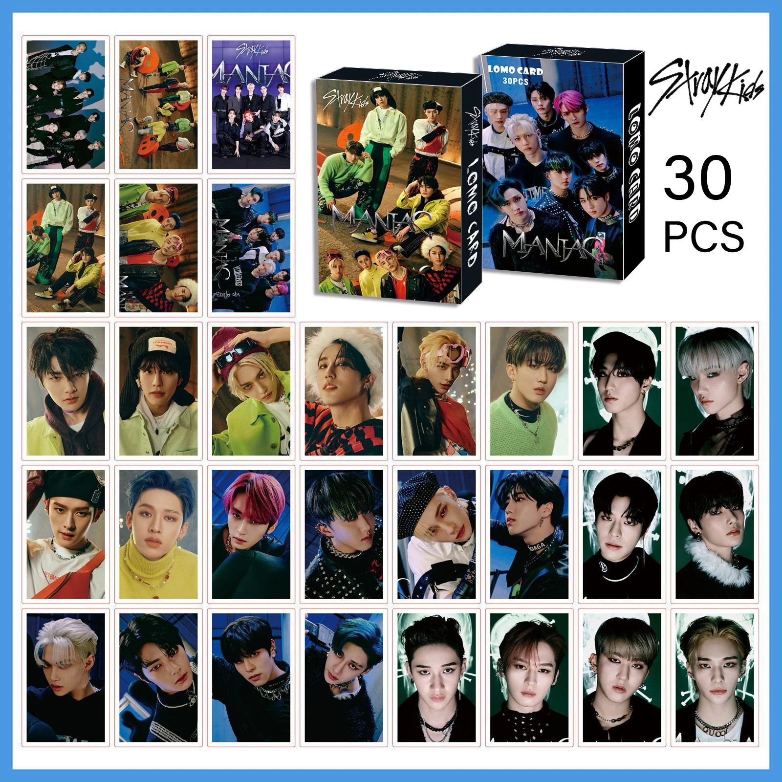 

30pcs/box Kpop Stray Kids Lomo Card Set New Album Postcards Straykids Photocards Photo Print Cards Korea Boys Poster Fans Gifts