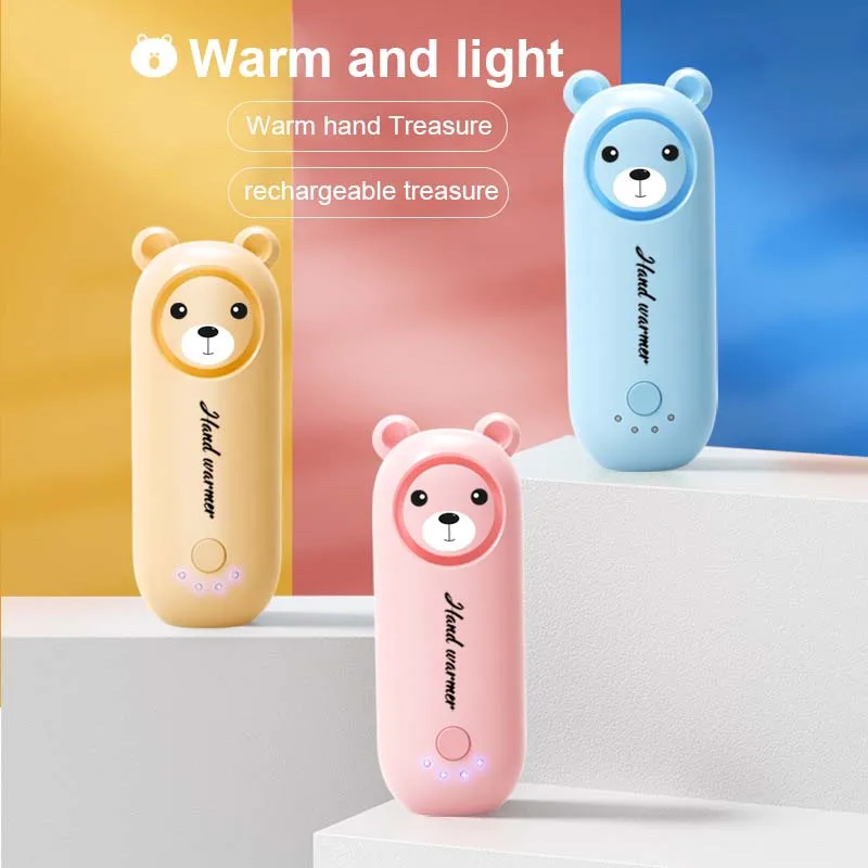 

Small Bear Stove Hand Warmers Warm Hands Mini Style Portable Student Cute Cartoon USB Mobile Phone Charger Electric Hands Heater