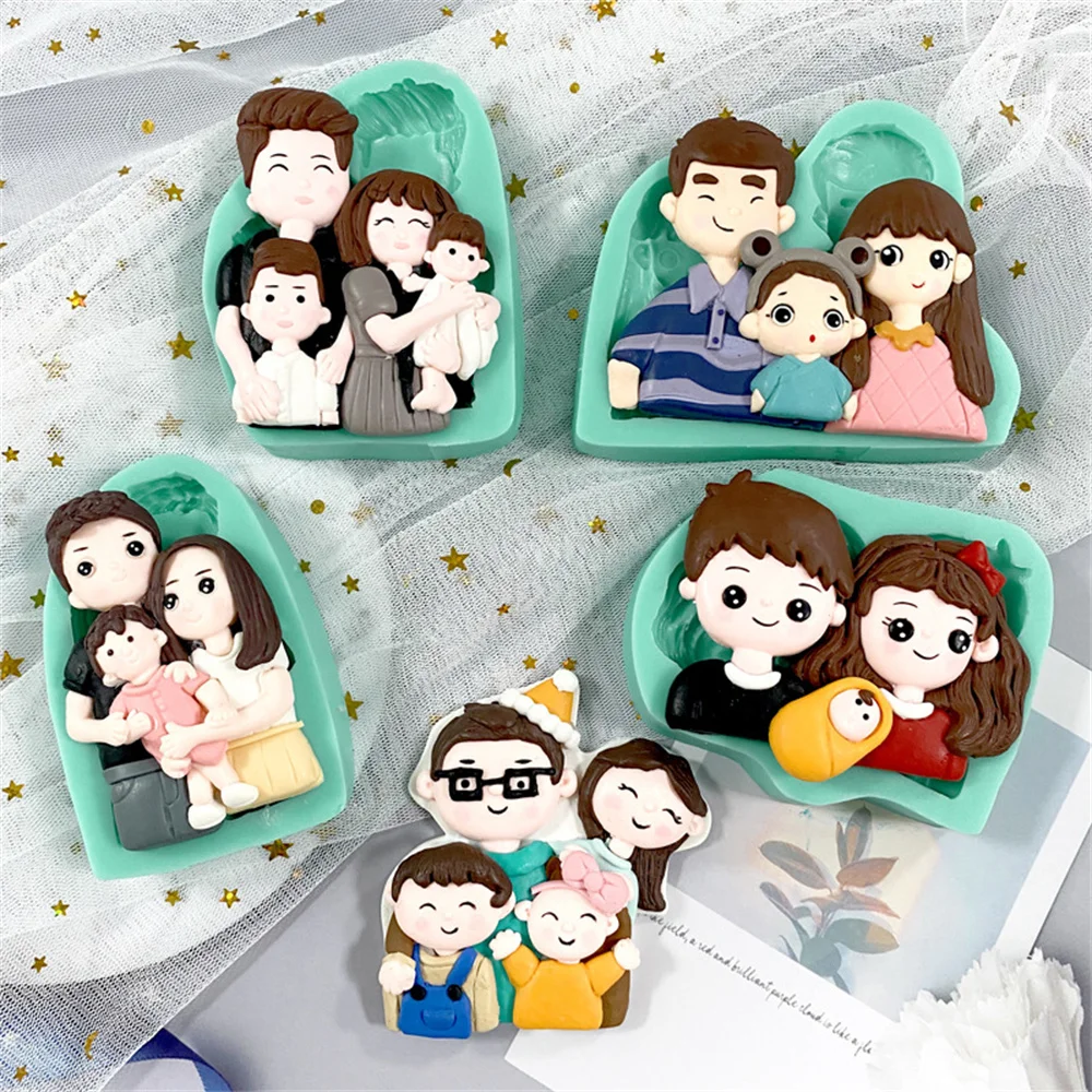 

Силиконовая форма для торта «сделай сам», многоразовая серия «День матери», «СемьЯ», кухонные аксессуары для выпечки, не прилипает, для украшения торта мастикой