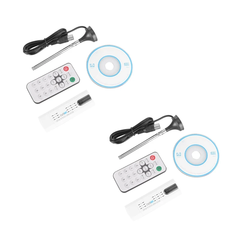 

Botique-2X USB 2.0 Digital DVB-T/T2 SDR+DAB+FM HDTV TV Tuner Receiver Stick