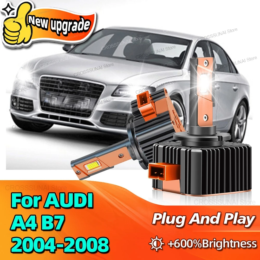 2 шт. для AUDI A4 B7 2004 2005 2006 2007 2008 светодиодная автомобильная фара D1S Обновление лампы