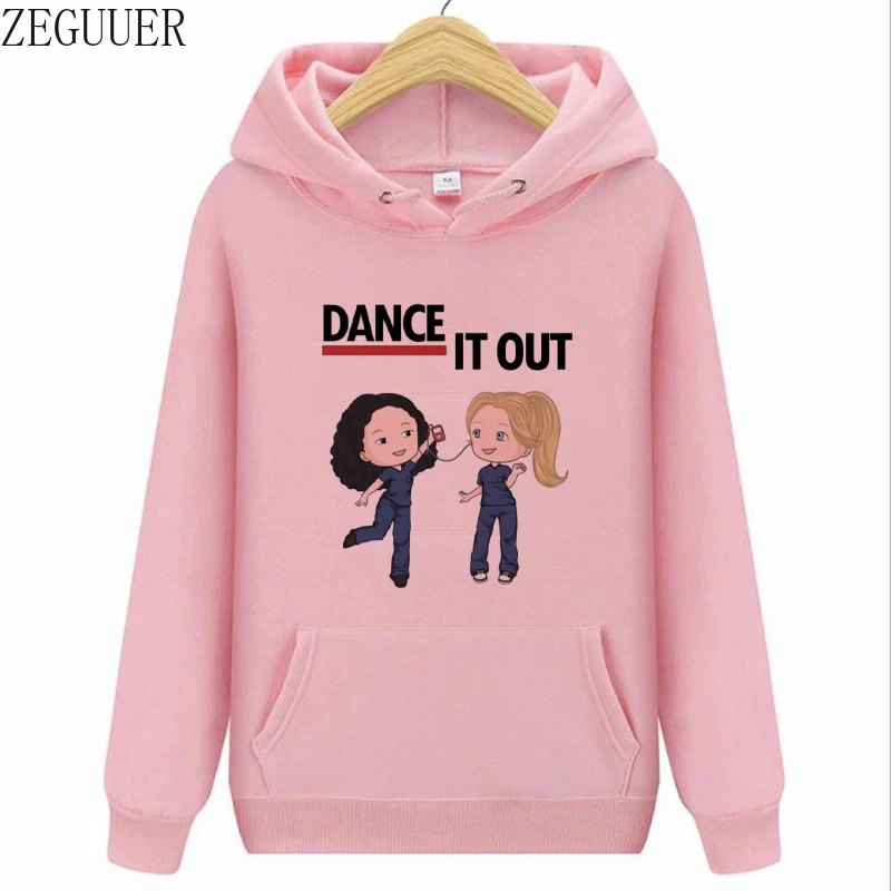 

Женские толстовки с капюшоном Greys Anatomy, мягкая женская одежда с длинными рукавами на осень и зиму, повседневная одежда