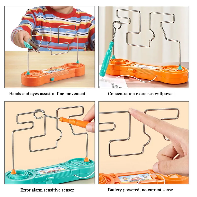 Children's Collision Electric Shock Toy Educational Touch Maze Game Science Experiment Early Education |