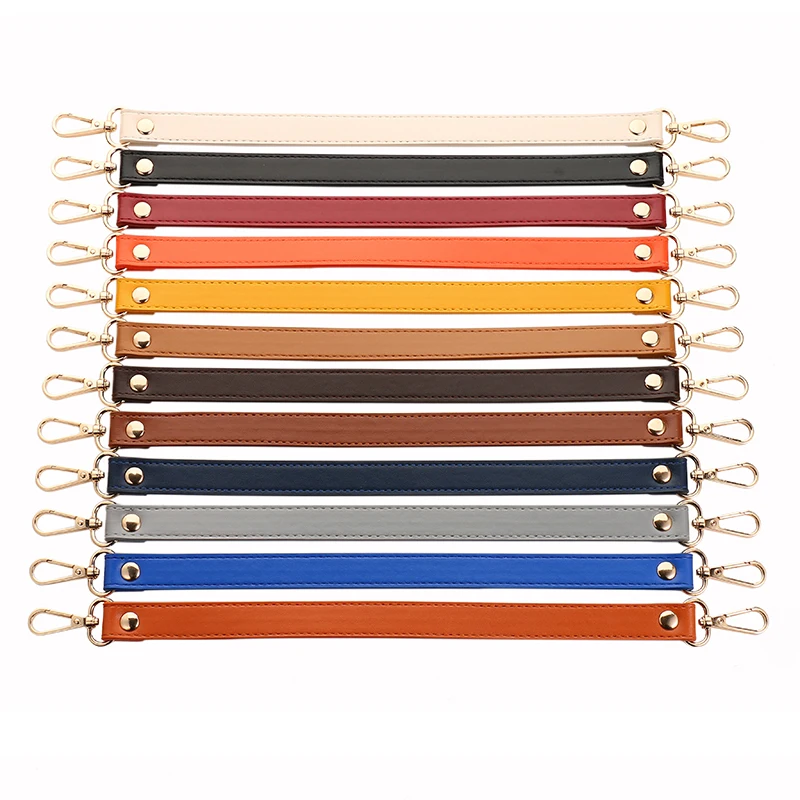 

Hand Bag Strap Shoulder Bag Strap Short Shoulder Strap Fashion Multicolor PU Bag Accessories Short Useful Bag Belt Gold Buckle