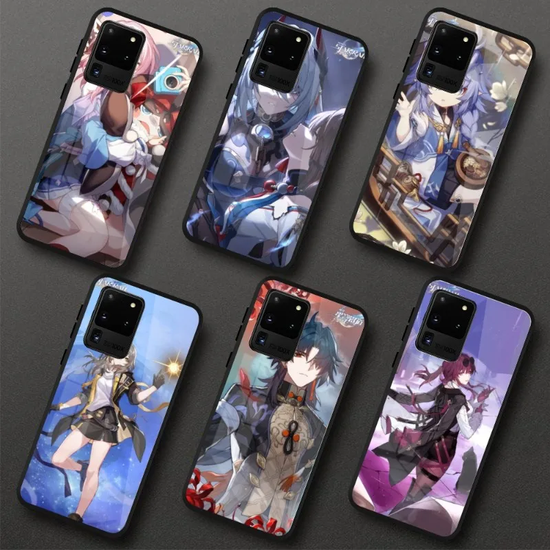 

Стеклянный чехол для телефона с рисунком из аниме Honkai Star Rail чехол для телефона для Samung S23 S22 S21 Pro Ultra A13 A33 A53 NOTE 20 PC