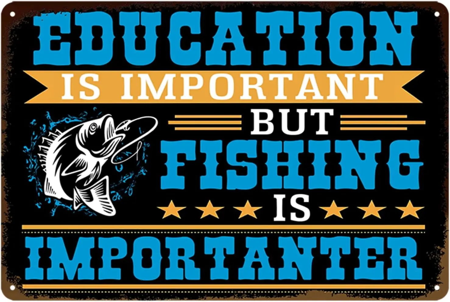 Забавная жестяная вывеска для рыбалки декор металлические вывески рыбы дом