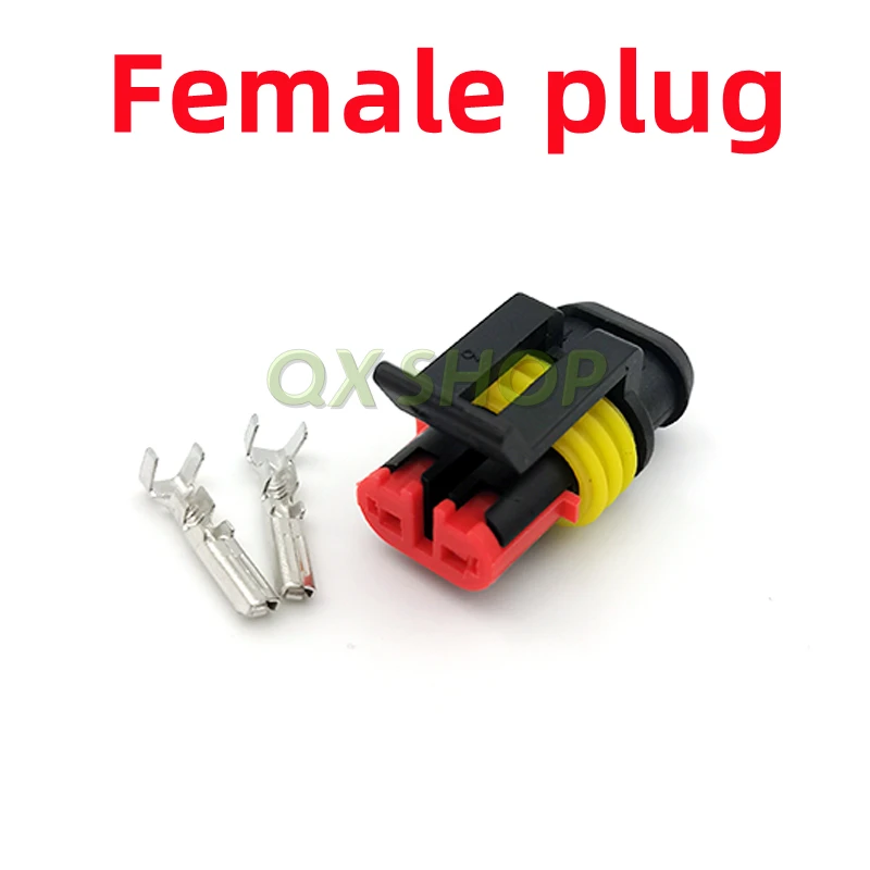 

1 компл., 2-контактный водонепроницаемый Электрический разъем AMP SuperSeal, автомобильный гнездовой штекер для автомобильного экскаватора, разъем 282104-1 282080-1