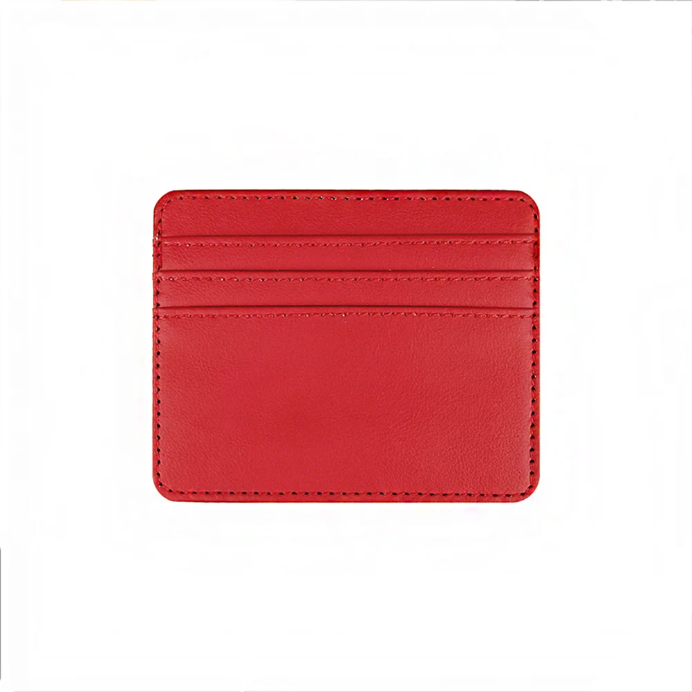 Pu Leather ID Card Holder Candy Color Bank Credit Card Gift Box Multi Slot Slim Card Case