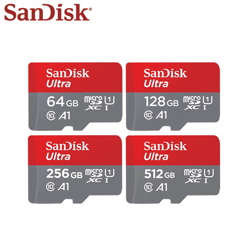 100% Оригинальный Sandisk микро SD карты A1 U1 Class10 TF карта 32 ГБ 64 128 100 МБ/с. памяти для Samrtphone