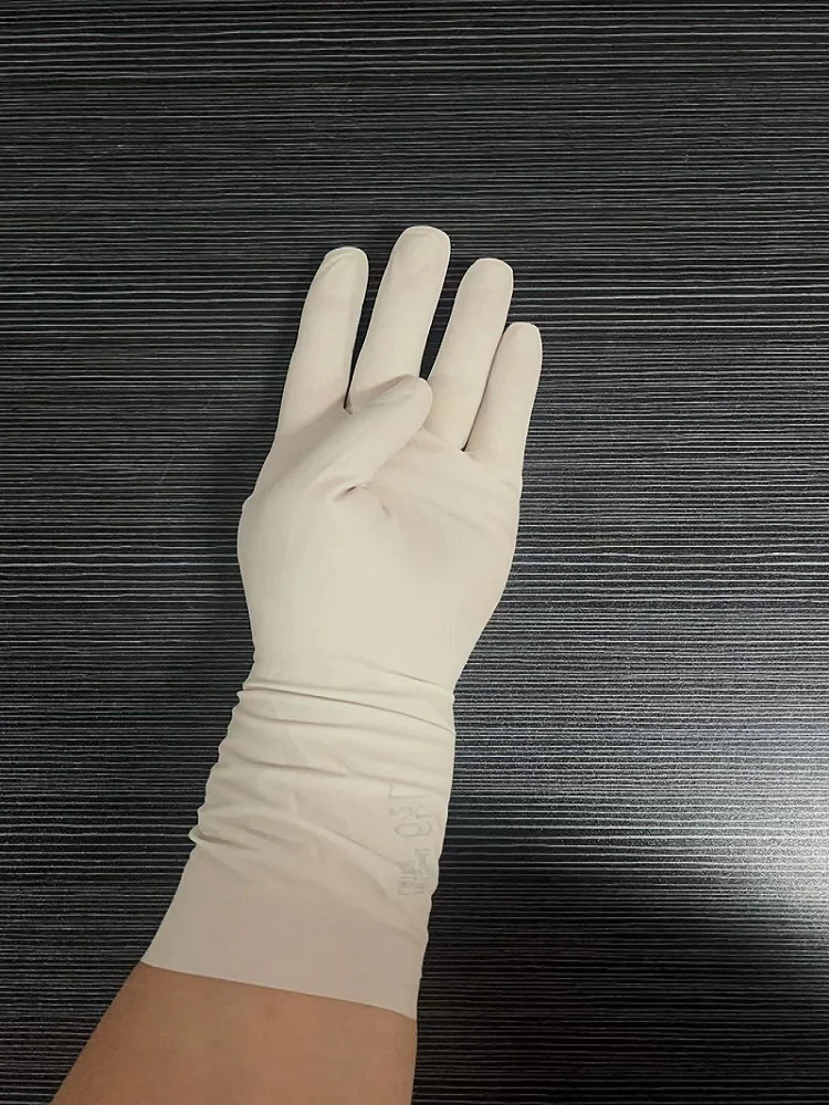 Фото Ansell Gammex Latex Текстурированные (1 пара) Текстурированные латексные перчатки без пудры с прямыми краями Расширенное издание №2