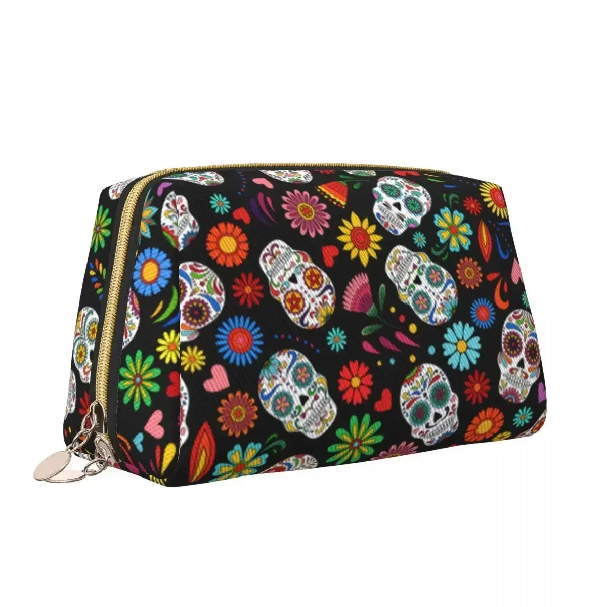 Череп 1968 рок-н-ролл гитары байкеры дорожная косметичка органайзер для туалетных