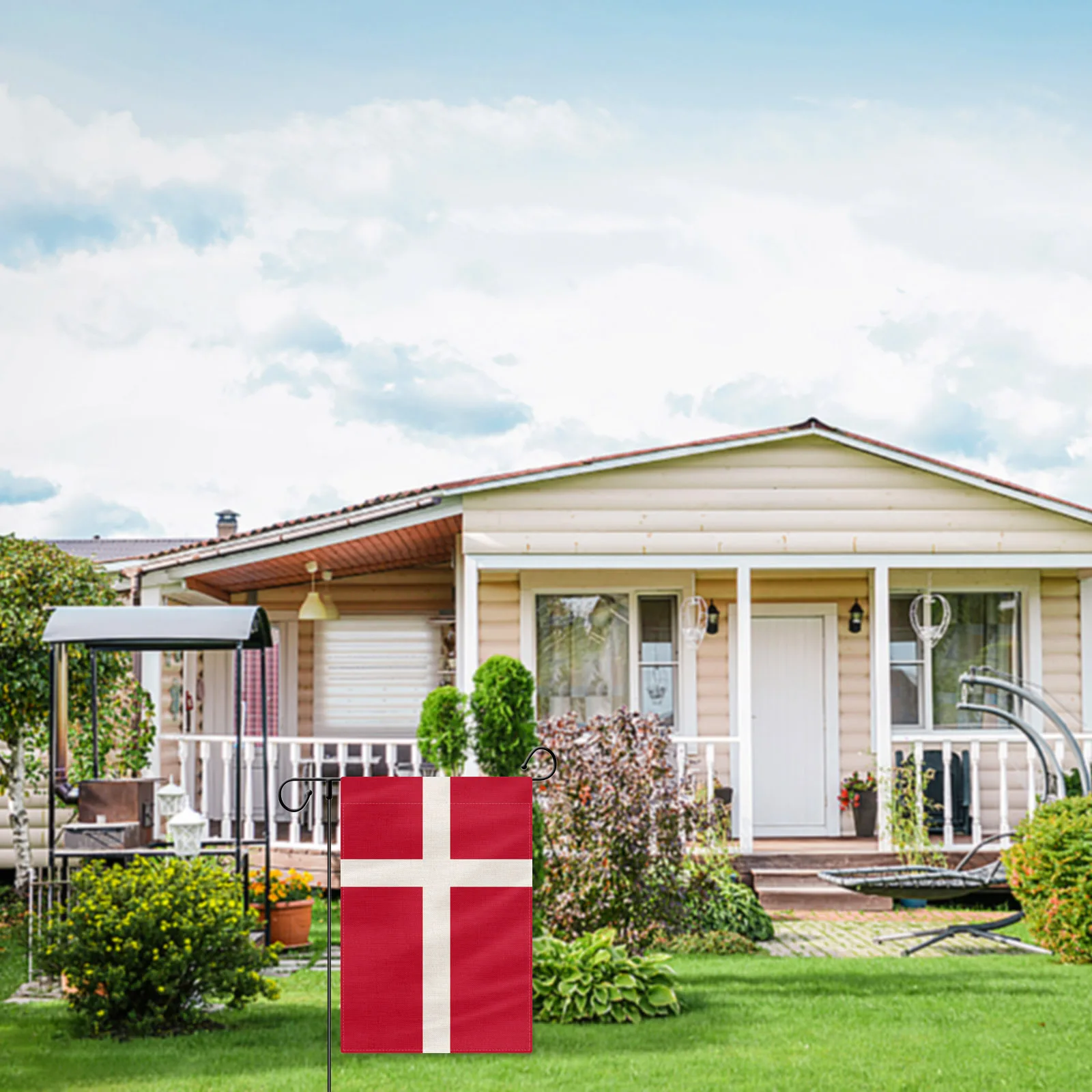 PTEROSAUR Дания Садовый флаг Датский национальный 12 5x18 дюймов двухсторонний
