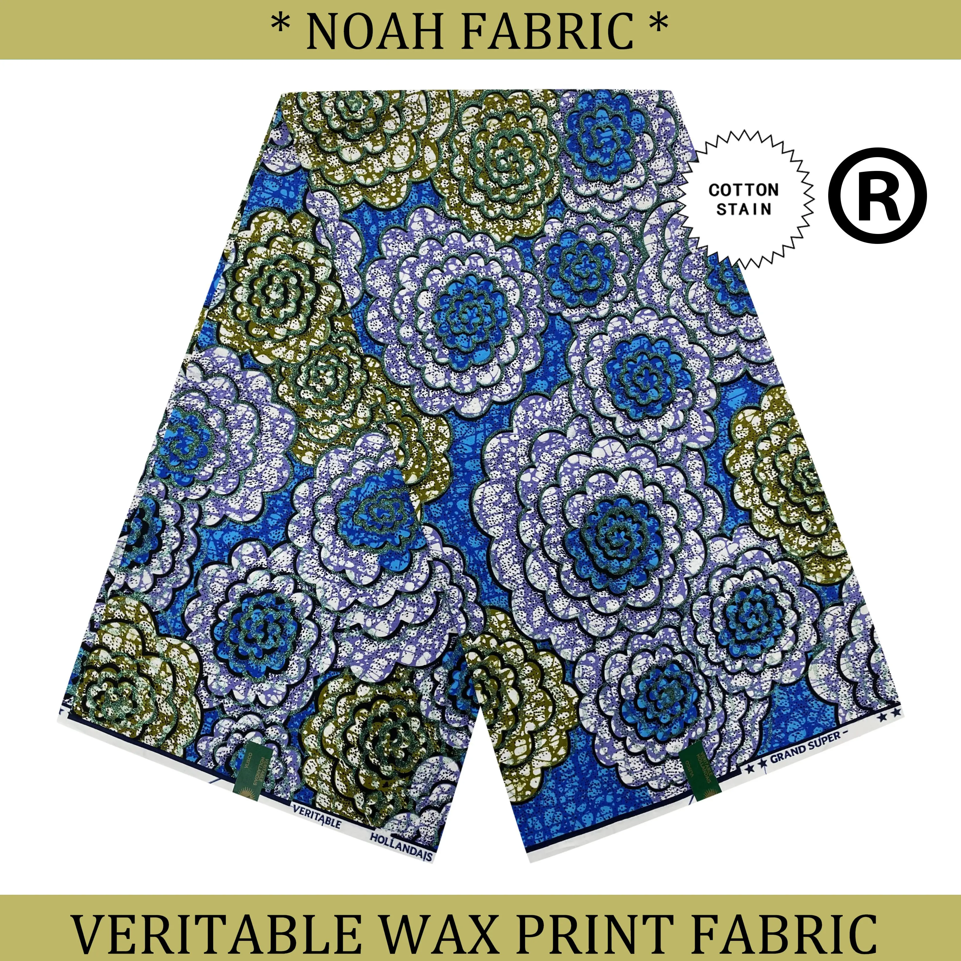 

Real Soft Dutch African Wax Fabric For Dress 100%Cotton Veritable Grand Super Hollandais Ankara Wax Gold Printed Fabric VL-1154
