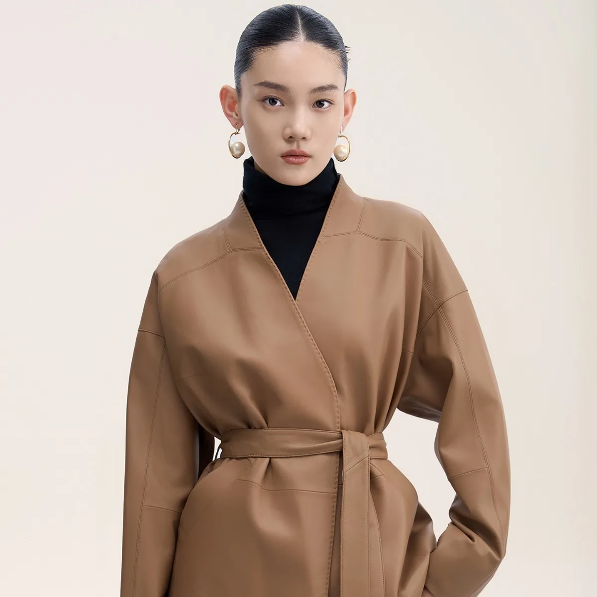 Весеннее модное женское короткое пальто Haining с V-образным вырезом повседневное