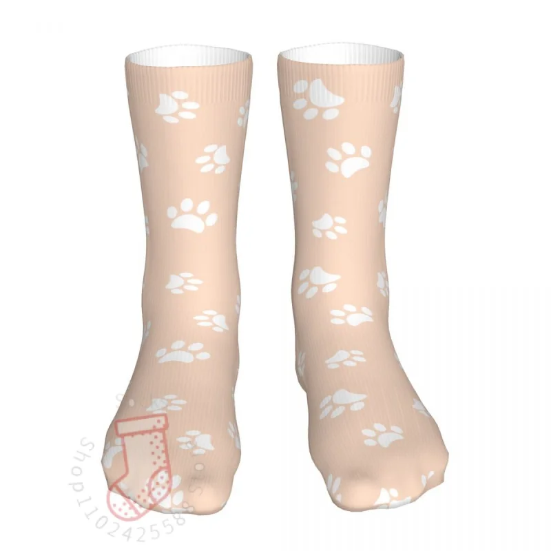 

Compression Cute White Paw Women Socks 2022 Men Sport Sock