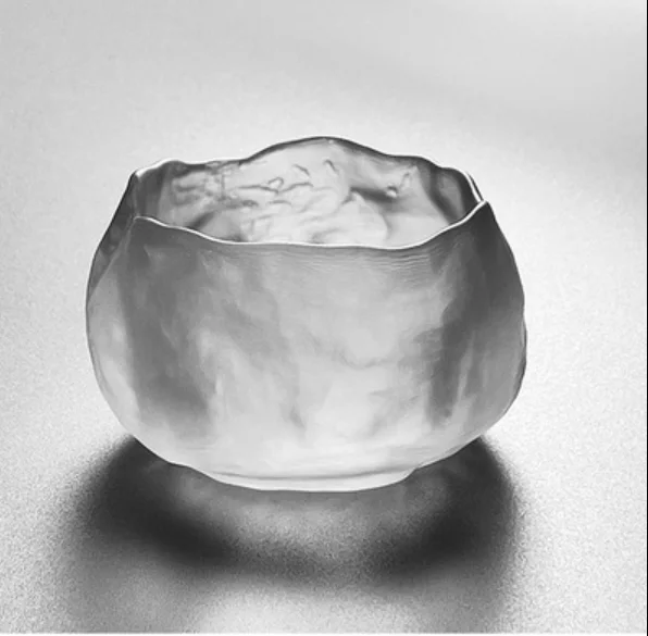 Стеклянная чайная чашка в японском стиле дешевая с двойным дном ручная работа