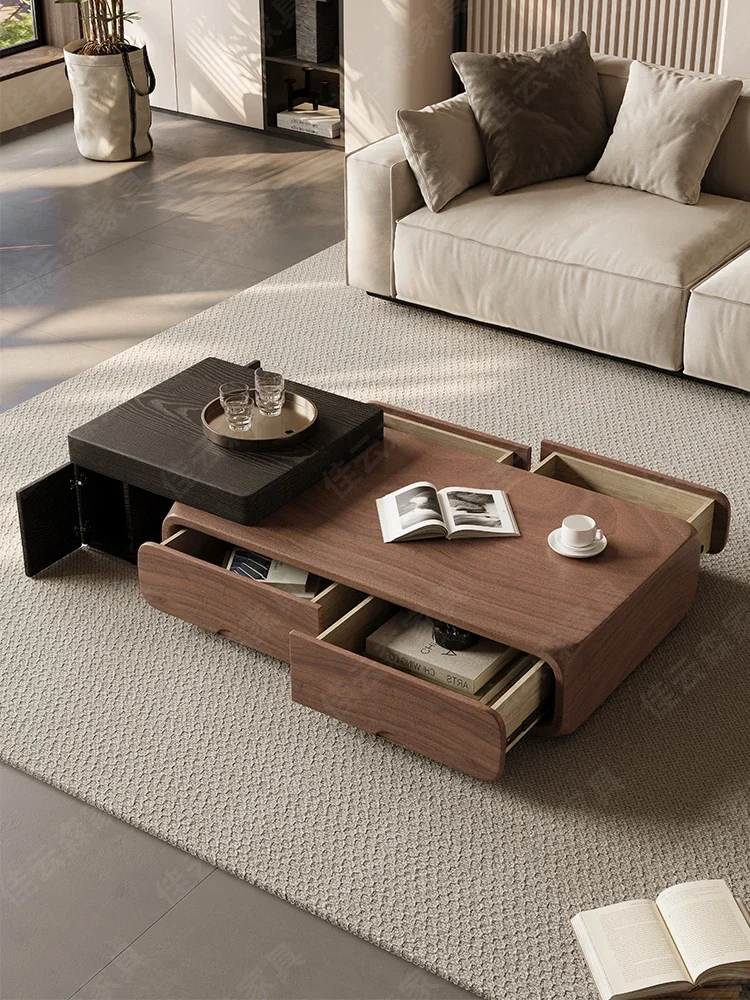 Ореховый зернистый комбинированный ТВ-шкаф для гостиной домашний бревен