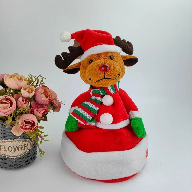 KX4B освещает шляпу Санта-Снеговика с оленями для рождественской вечеринки