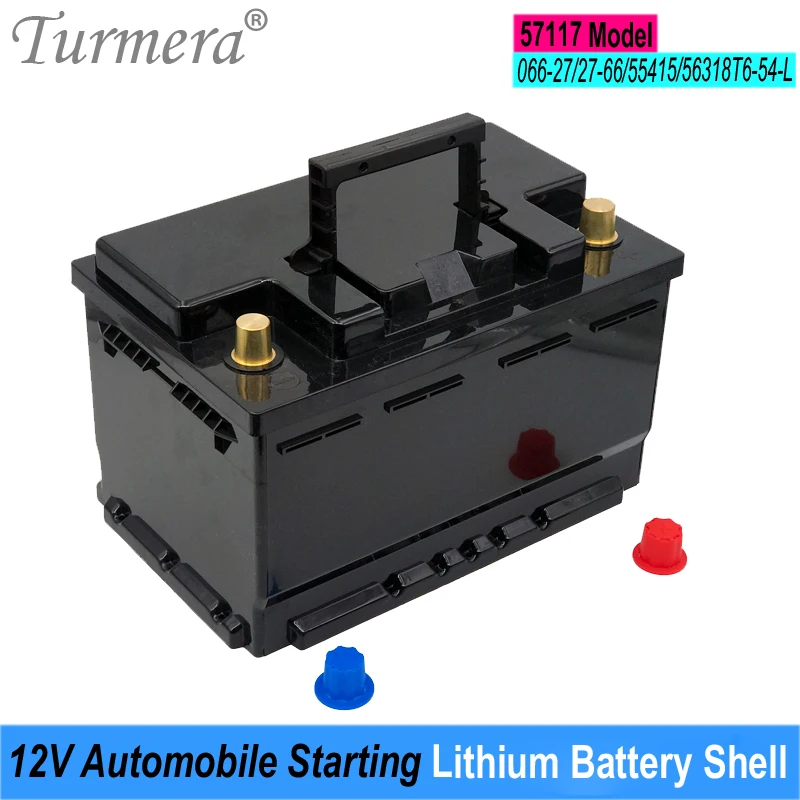 

Turmera 12V Automobile Starting Lithium Batteries Shell Car Battery Box for 57217 Series AGM H6-70 57069 Replace Lead-Acid Use