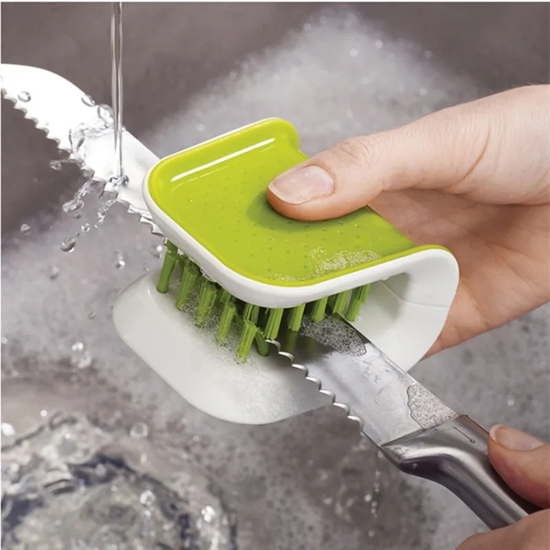 

Cleaning Brushes U-Shaped Double Sided Blade Brush Knife and Cutlery Cleaner Fork Chopsticks Cleaning Tool Kitchen Accessories