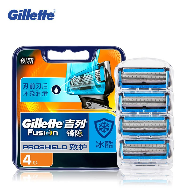 Gillette-cuchillas de afeitar Fusion Proshield para hombre, máquina de afeitar con Factor...