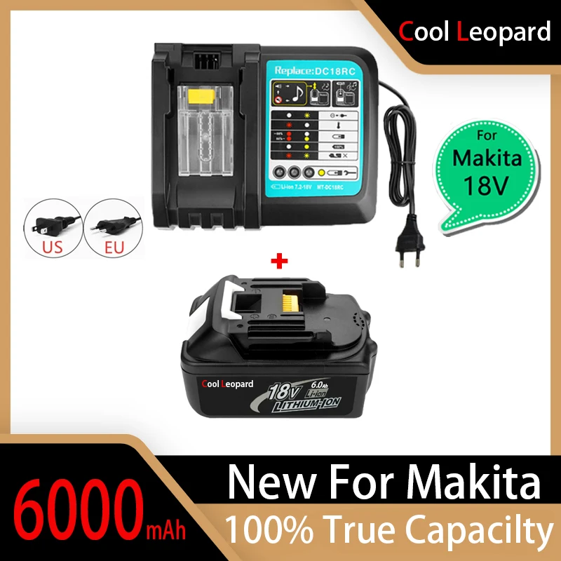 

For Makita 100% Original 18V 8000mAh Lithium Ion With LED Replaces LXT BL1860B BL1860 BL1850 Rechargeable Power Tool Battery