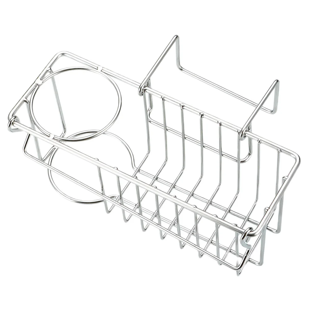 

Sponge Holder For Kitchen Sink Hooks Stand Hanging Baskets Storage Washcloth Rack Dish Stainless Steel Organizer