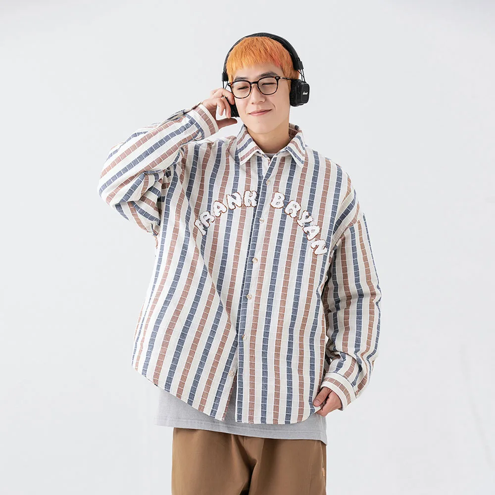 

2022 Autumn Cityboy Youth Fashion Thicken Cotton Padded Shirts Men Streetwear Vintage Loose Casual Oversize Long Sleeve Shirts