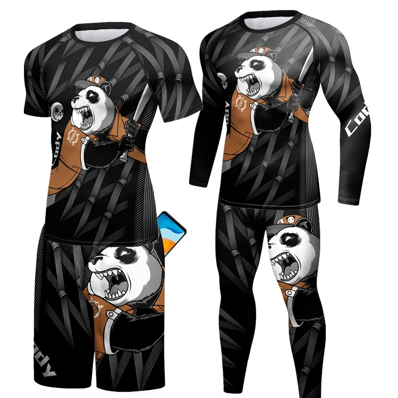 Мужские футболки Jiu Jitsu Rashguard шорты для ММА компрессионные майки Boxeo кикбоксинга