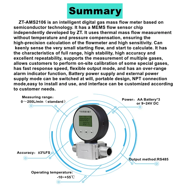RS485 Modbus воздух азот аргон двуокись углерода другие химические чистые