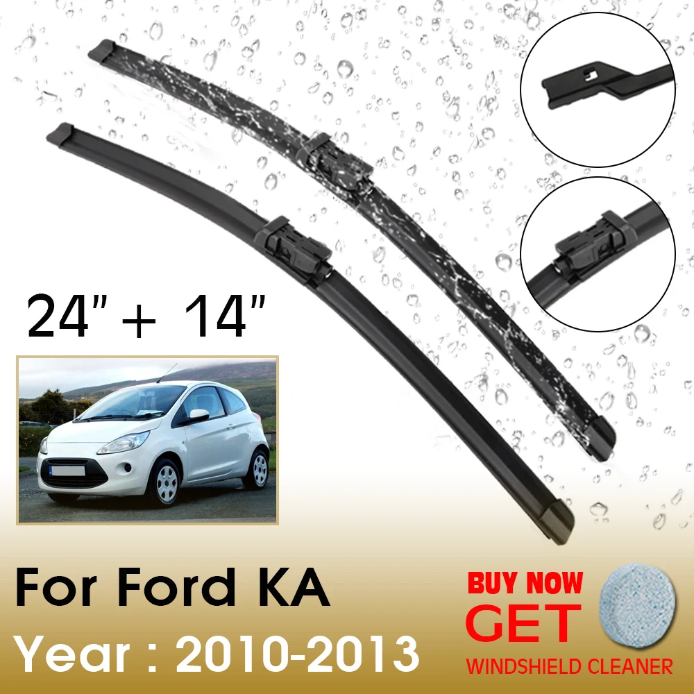 

Car Wiper Blade For Ford KA 24"+14" 2010 2011 2012 2013 Front Window Washer Windscreen Windshield Wipers Blades Accessories