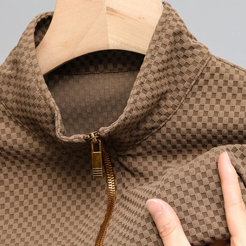 

Осенняя футболка на молнии для гольфа, Мужской пуловер, куртки, свитер с воротником-стойкой и длинными рукавами, Спортивная рубашка, мужское пальто 2023