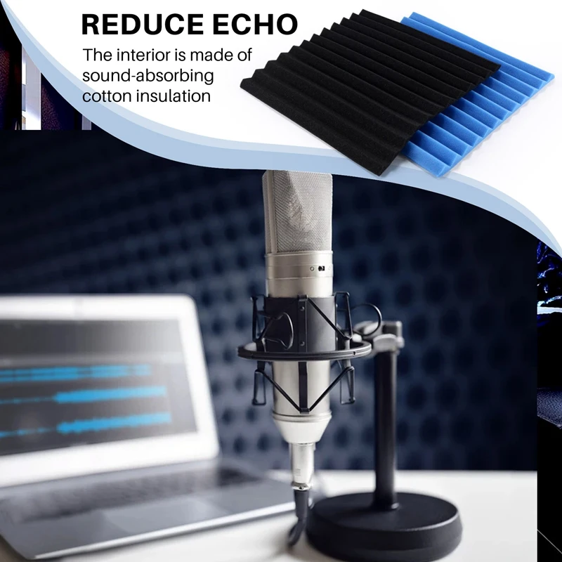 Звукоизоляционные панели 12 шт. звукоизоляционная пена акустическая Магнитная