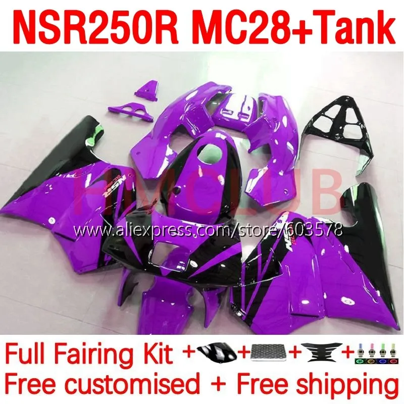 

+Tank Injection For HONDA MC28 NSR250R NSR 250R NSR250 R RR 94 95 96 97 98 99 1996 1997 1998 1999 Fairing 195No.205 purple stock