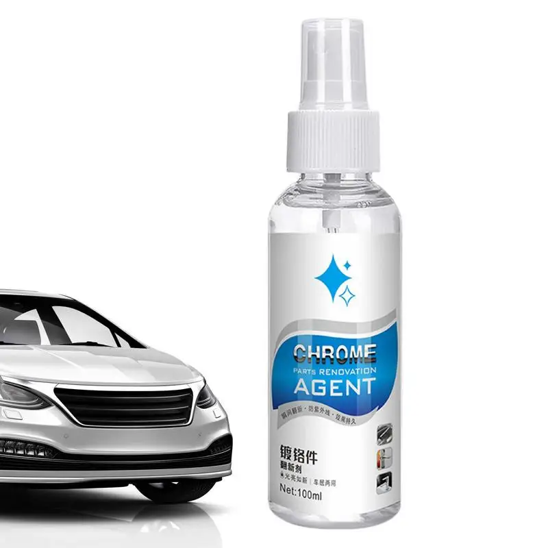 Chrome Cleaner Spray 100ml Derusting Spray Water-Resistant Rust Remover For Car Rust Preventive Coating Car Exterior Care