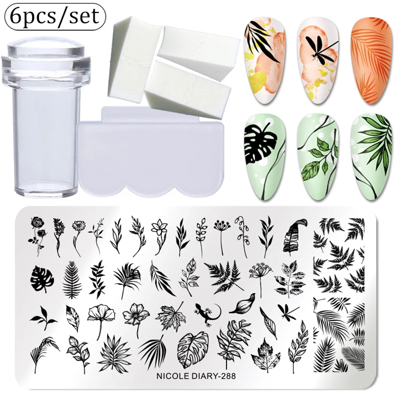Набор для дизайна ногтей NICOLE DIARY 6 шт