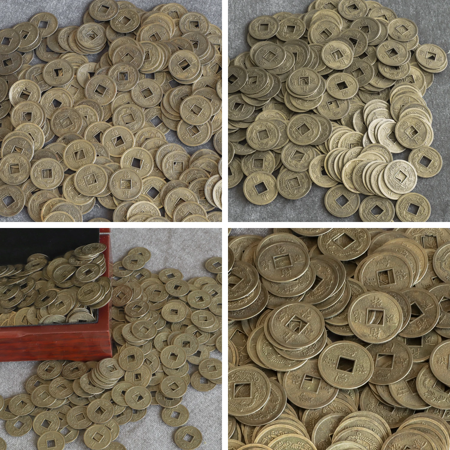10/20/24mm Chinese Feng Shui Lucky Coins Ancient Oriental Emperor Qing Money Good Fortune Dragon Coin Gift for Collection |