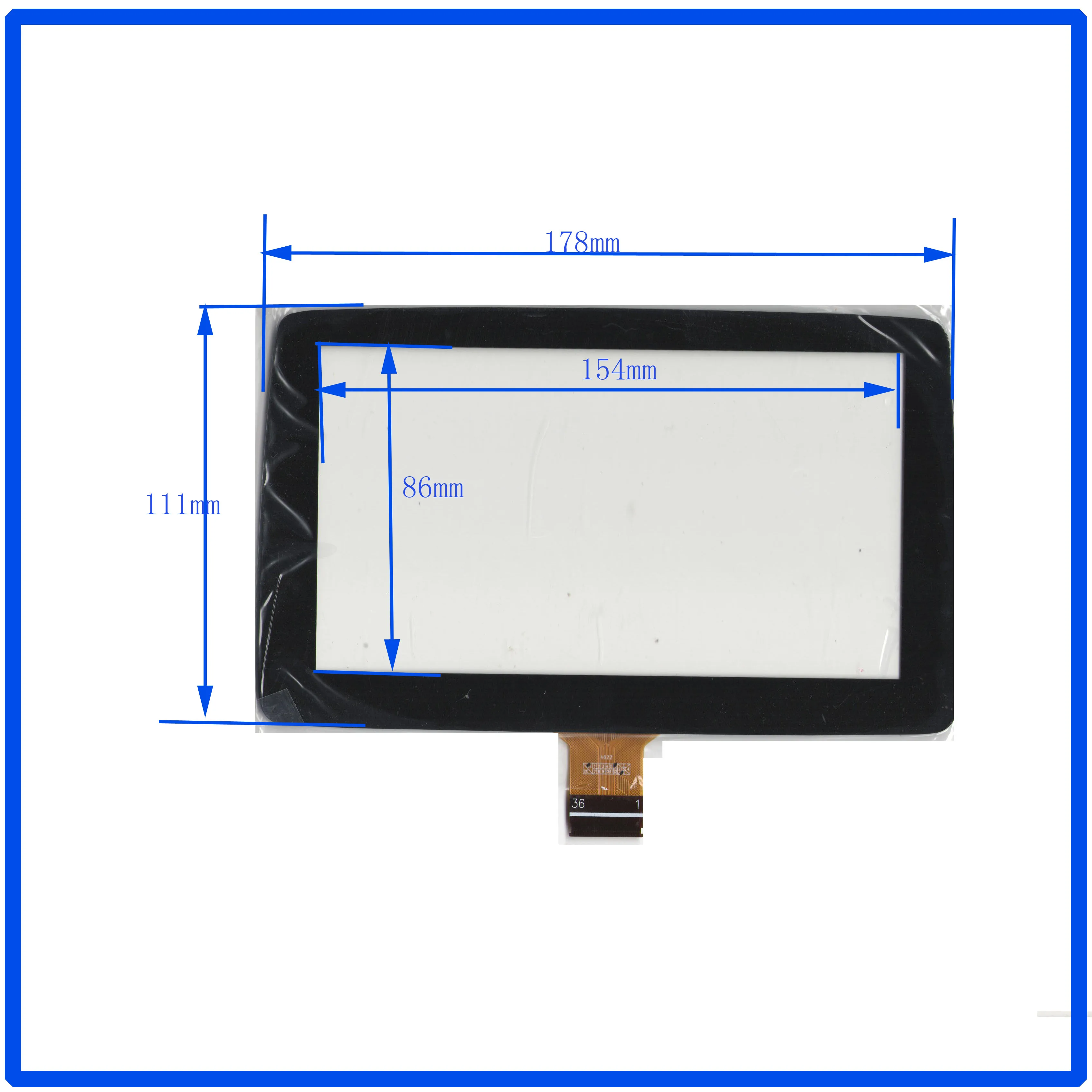 

ZhiYuSun 178*111mm XWT4622 touch screen panel 7inch 178*111 Sensor glass Compabible