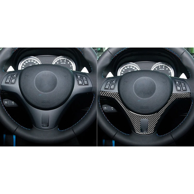 Для BMW E90 E92 E93 3 серии 2005-2012 украшение рулевого колеса из настоящего углеродного
