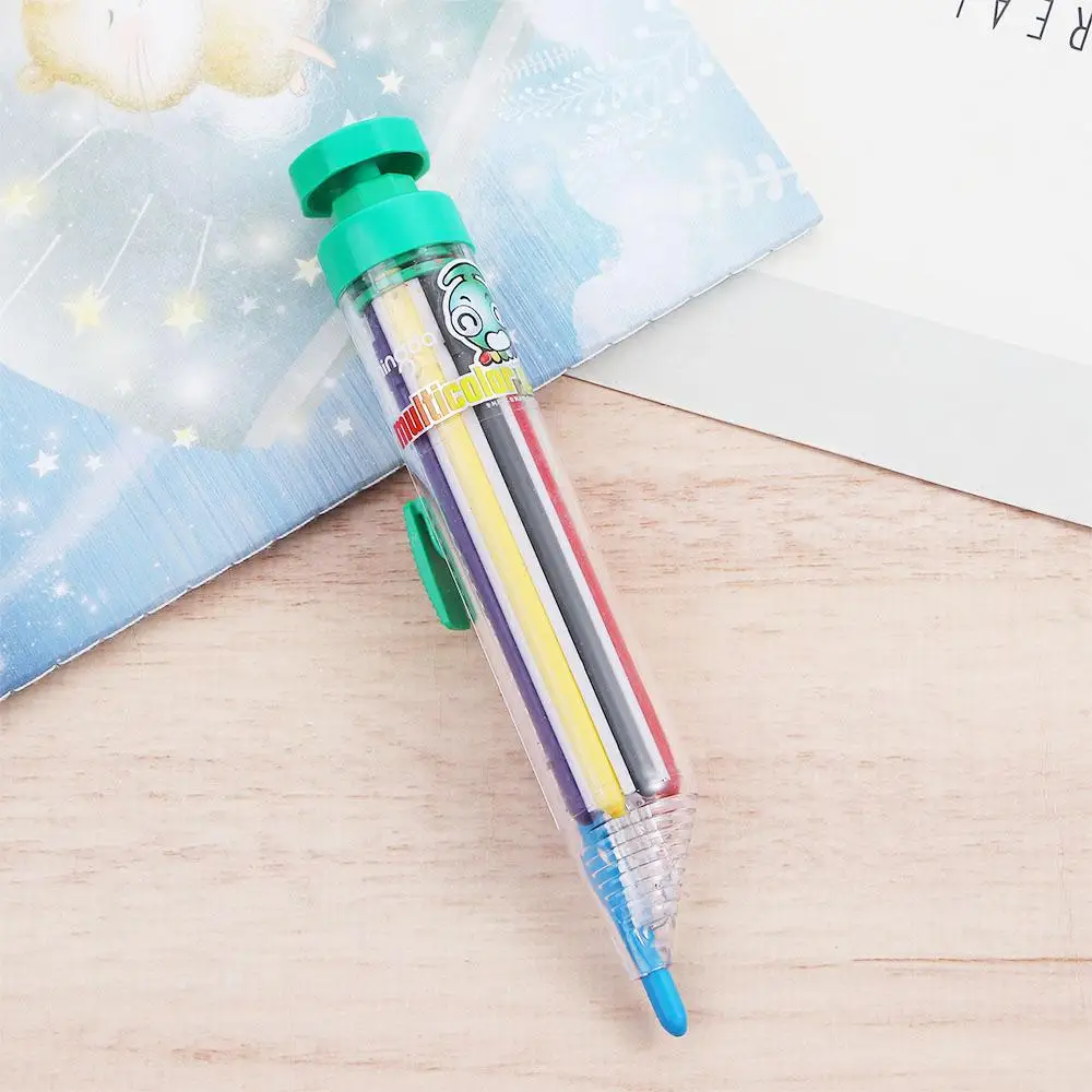 

Pens Children Office School Supplies Push Style Highlighter Marker Pen Colored Pencil Multicolor Crayons Oil Pastel
