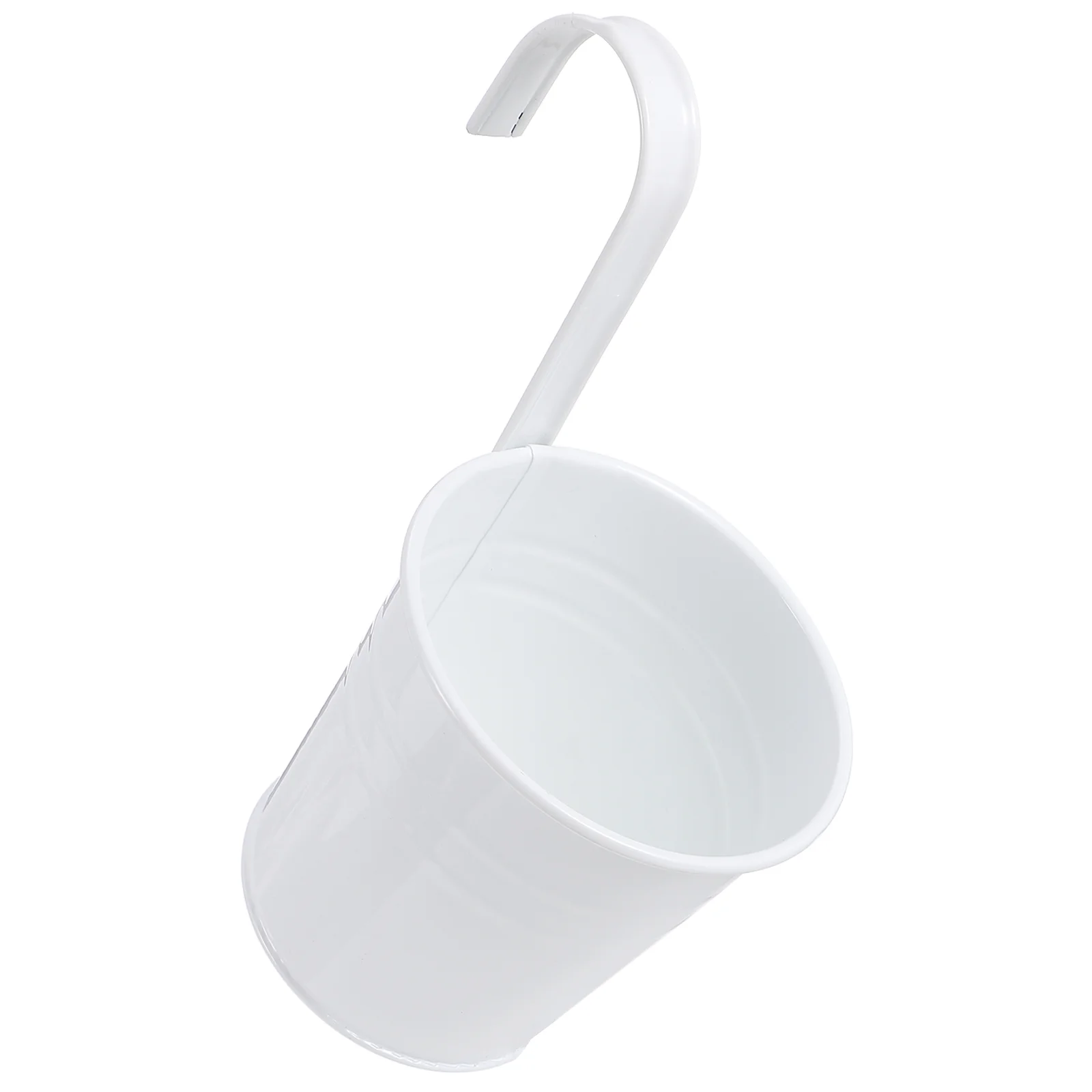 

Flower Planter Bucket Hanging Pots Iron Balcony Pot Metal Decorative Fencerailing Planters Wall Garden Holders Rustic Vase Patio