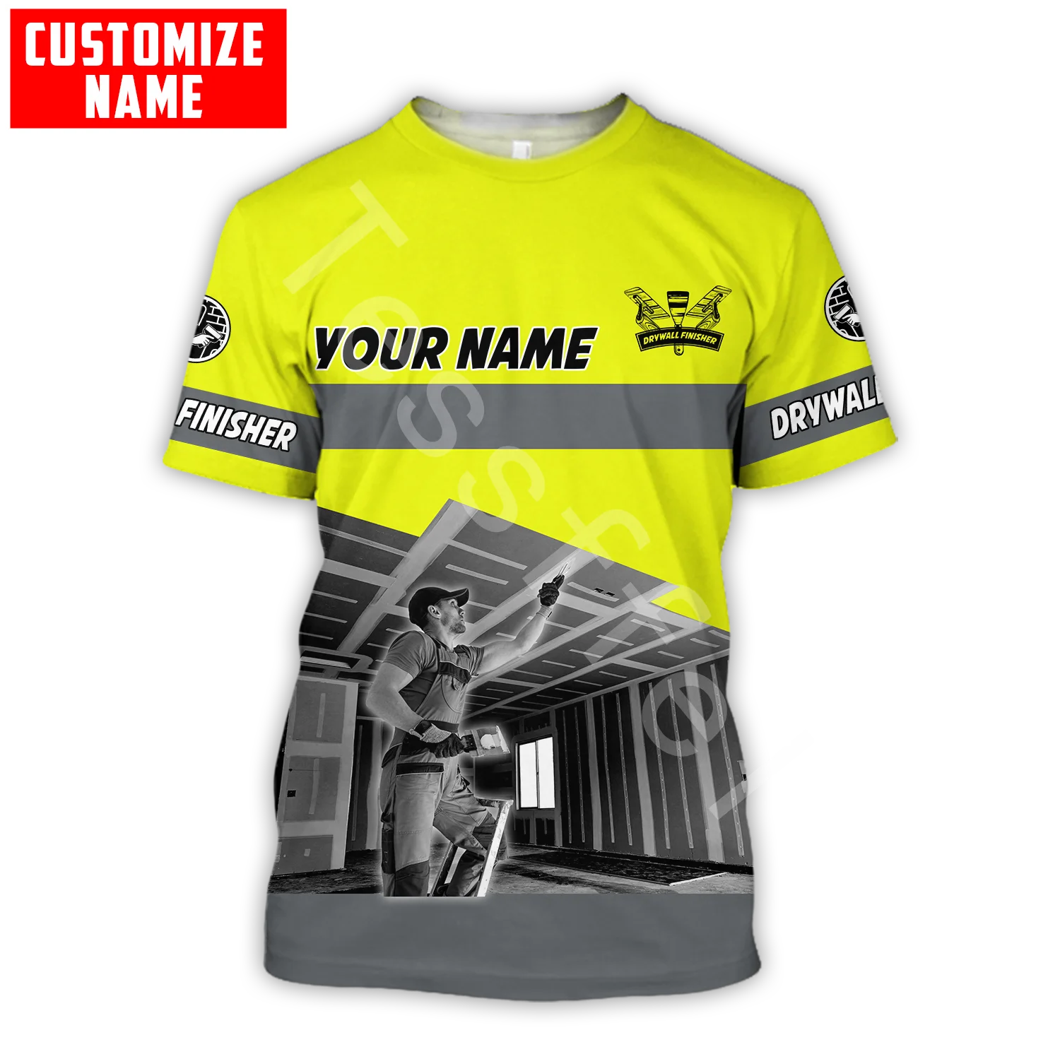 

Tessffel Drywall Finisher 3D Printed 2022 New Fashion Summer Harajuku T-shirt Unisex Top O-Neck Short Sleeve Drop Shipping D12