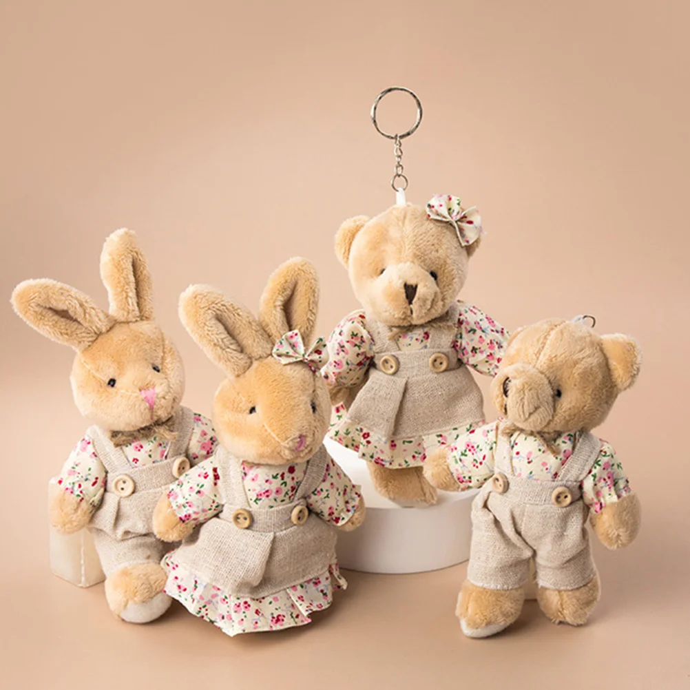 

Keychain Pendant Supply Making Supplies Bag Accessory Cartoon Stuffed Bunny Girls Plush