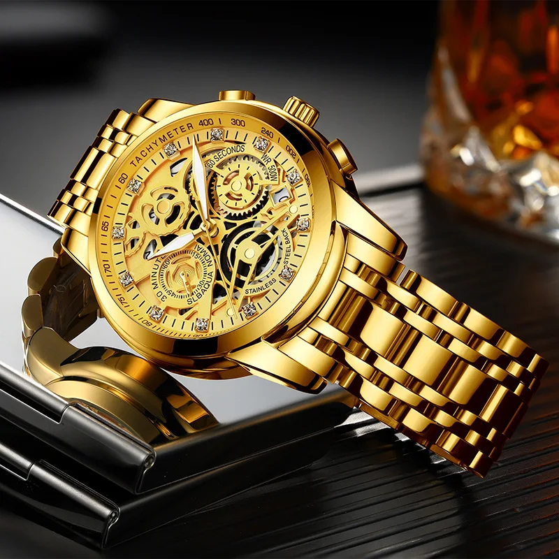 Fashion Luxury Mens Watch Stainless Steel Quartz Wristwatch Clock Men Business Casual waterproof watches  reloj mujer enlarge