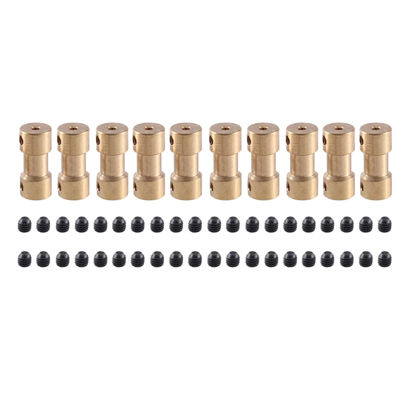 

10Pcs Brass Coupling Coupling Drive Motor Motor Coupling RC Brass Coupling Extension Connector For Remote Control Vehicle Model