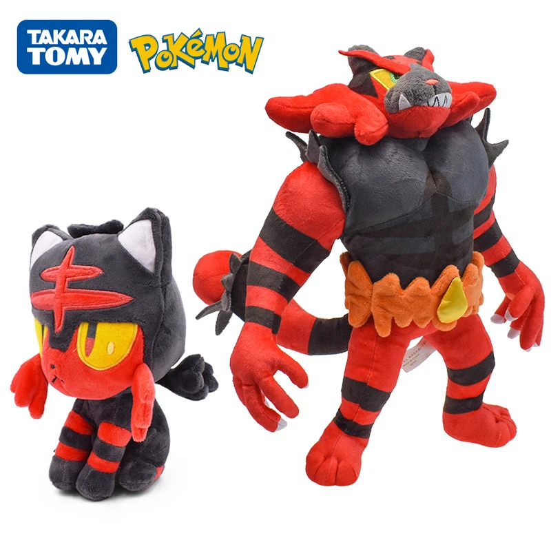 

Фигурка аниме Takara Tomy Pokemon, сжироскуритель Litten эволюционного типа, куклы-животные Torracat, мягкие плюшевые игрушки для детей, подарок