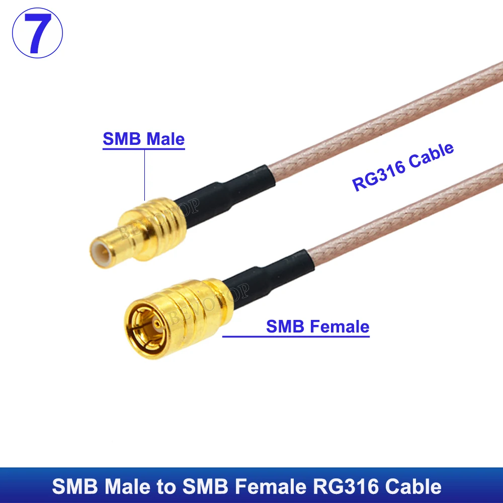 

Коаксиальный кабель SMB-RG316 BEVOTOP 50 Ом 10см-10м